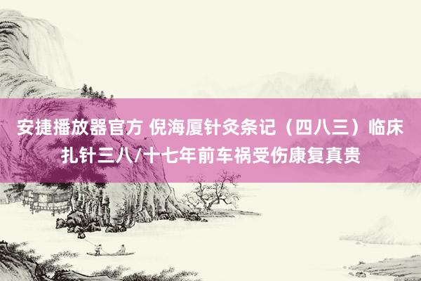 安捷播放器官方 倪海厦针灸条记（四八三）临床扎针三八/十七年前车祸受伤康复真贵
