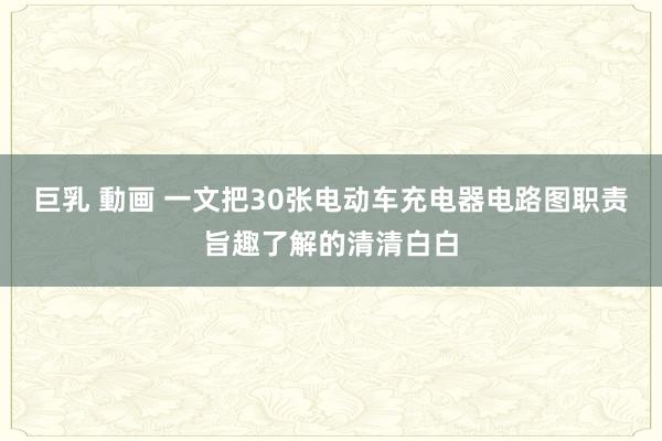 巨乳 動画 一文把30张电动车充电器电路图职责旨趣了解的清清白白